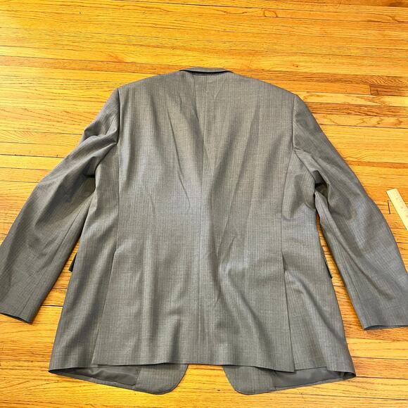 ENZO Sport Coat Mens 44 Striped Two Button Double Vented Blazer Gray - Picture 4 of 12